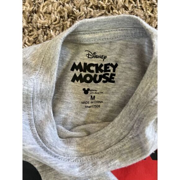 Disney‎ Mickey Mouse "send candy" gray shirt size Medium - Picture 3 of 4